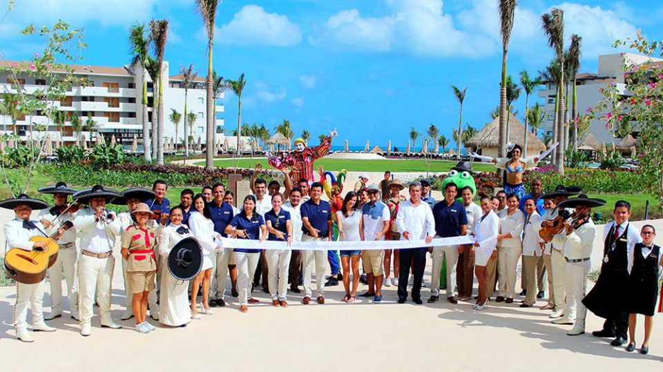 Dreams Playa Mujeres Grand Opening Shot with Vacation Couple